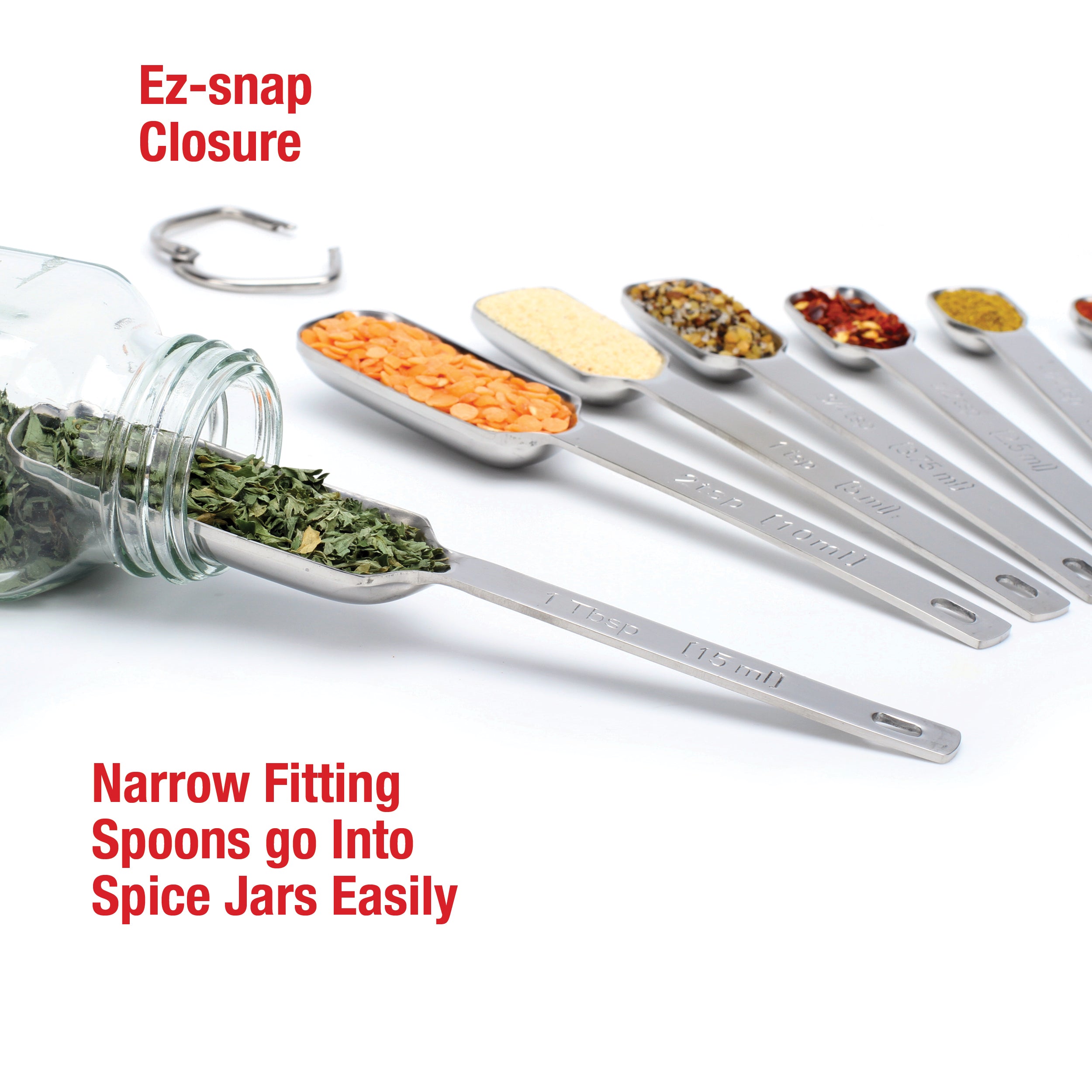 2lbDepot Tablespoon Measuring Spoon tbsp, Heavy-Duty Stainless Steel,  Narrow, Long Handle Fits in Spice Jar, One Table Spoon.